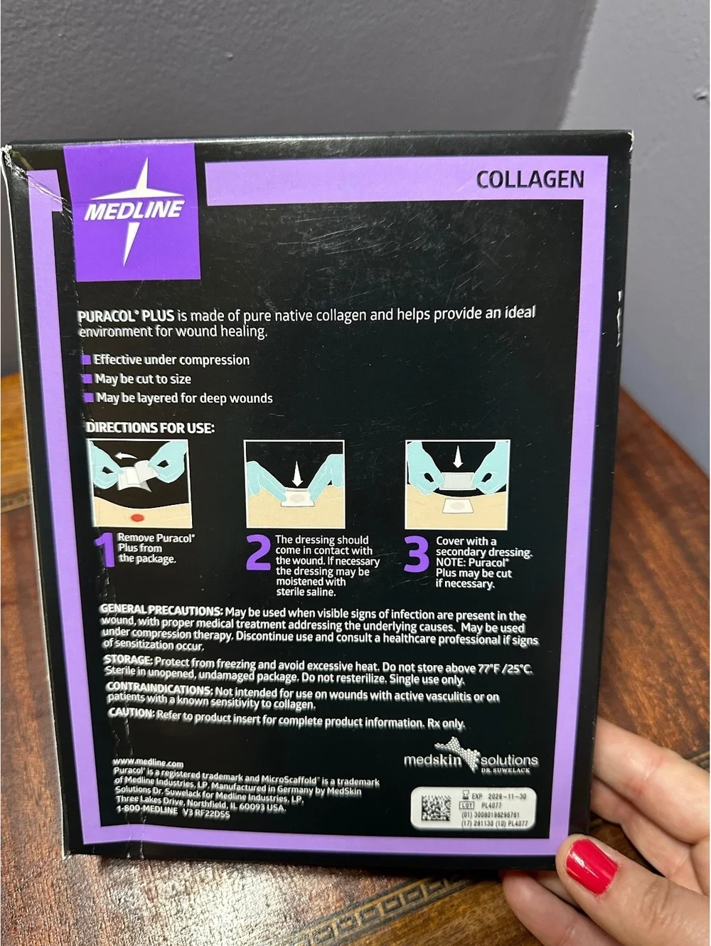 MedLine Puracol Plus Wound Dressing w/Collagen 10 4x4.5” Sheets